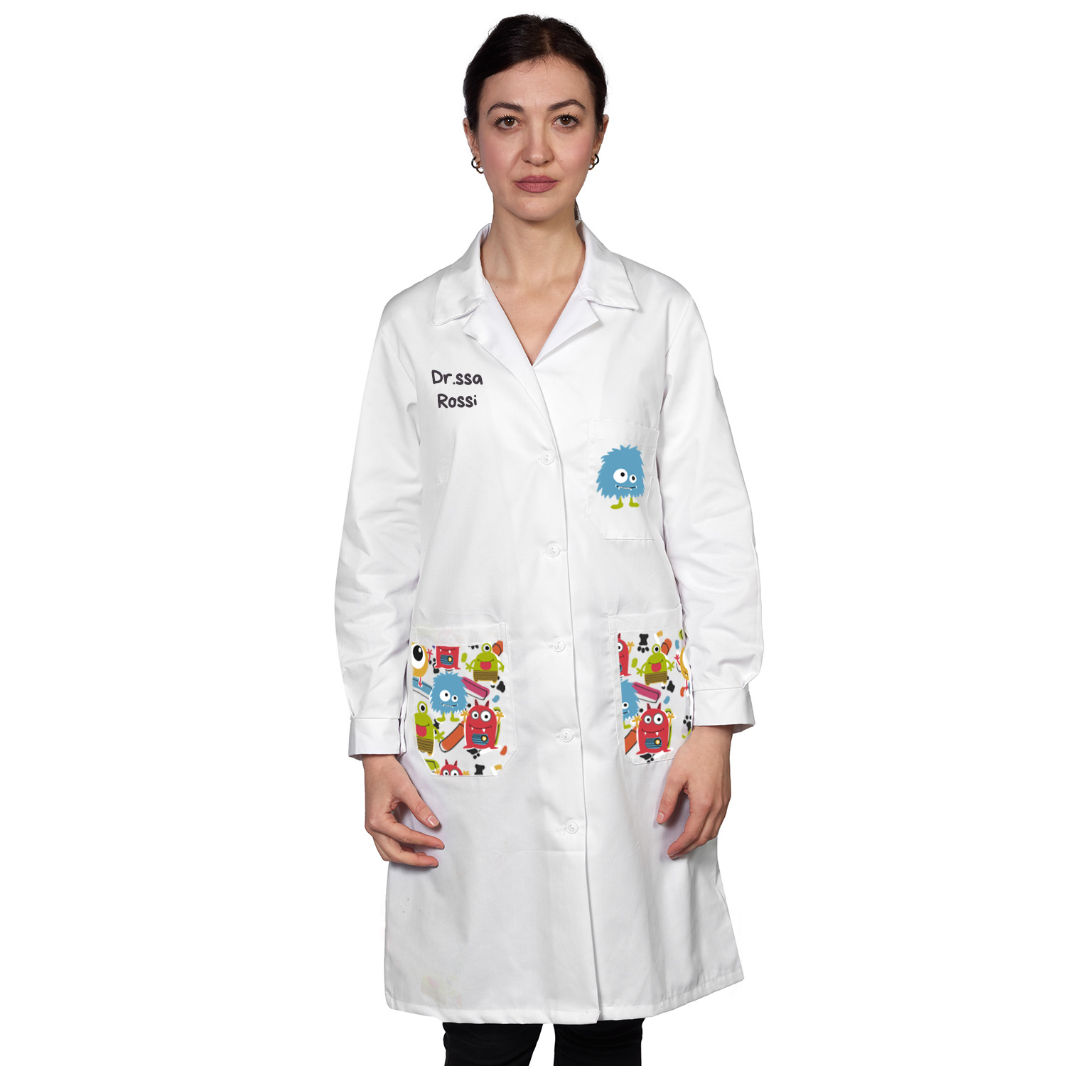 Camice donna pediatra veterinaria sanitario ospedaliero bambini clinica clownterapia